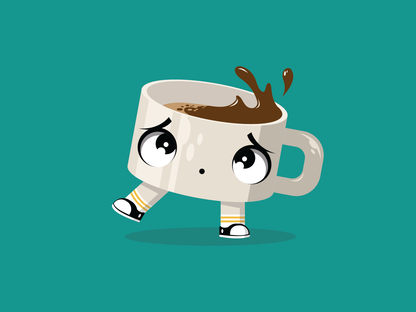 Small Coffee beverage cafe coffee concerned cute drink drip espresso good morning hot little morning shot small spill splash tilt tip tipsy worried