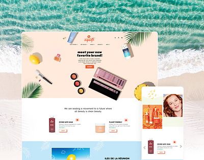 Website Prototype for Natural Cosmetics Brand branding design figma graphic design logo design ui ux web design