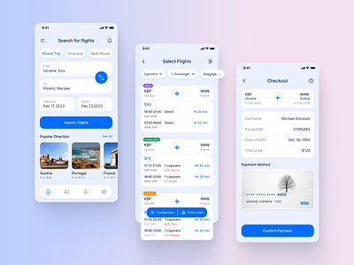 Flight Booking App airplane app booking flight booking mobile mobile app tickets ui user interface ux
