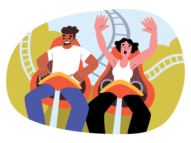 Amusement park scenes by Asya Alexandrova on Dribbble