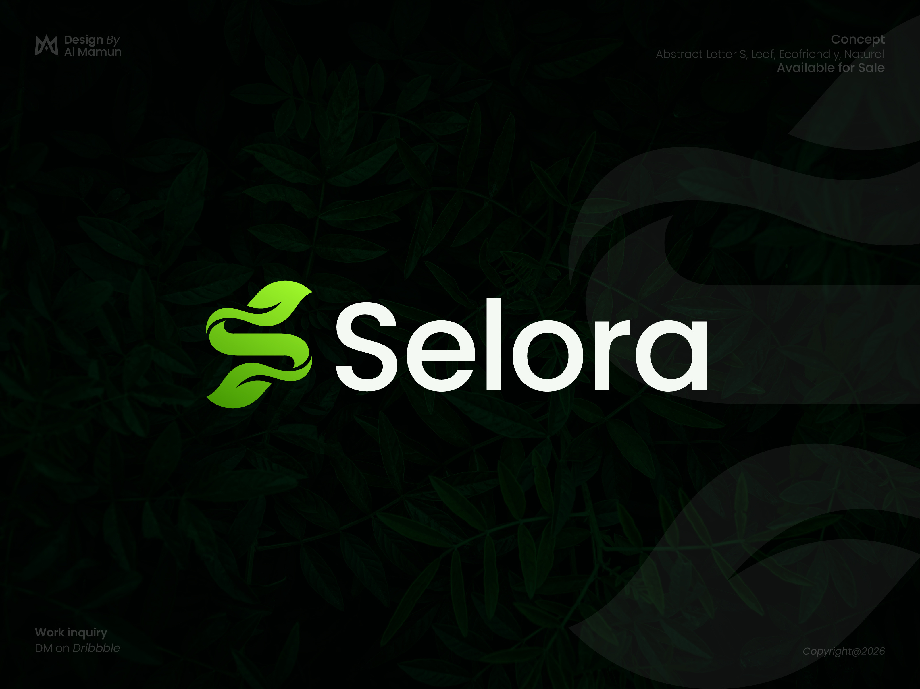 Selora — Modern Eco-Friendly Letter S Leaf Logo Design botanical logo brand identity clean design eco friendly eco logo environmental logo green business green identity leaf logo letter s logo logo design. minimal logo modern logo natural brand nature branding organic brand organic identity renewable energy sustainable logo wellness logo