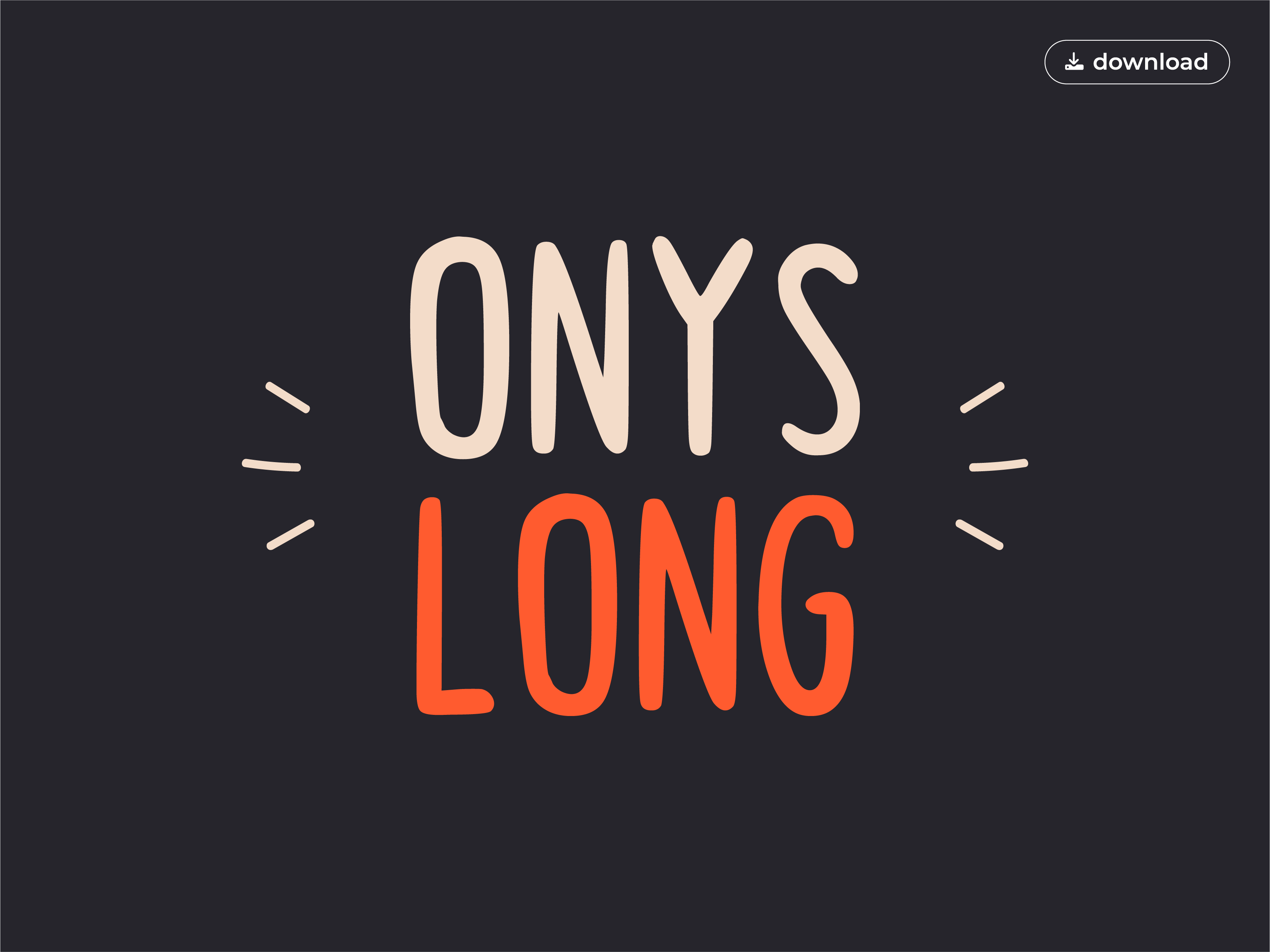 Lettering Font Onys Long download download font font fontface fonts free free font glyphs letter lettering long orange playful shiirt tshiirt type