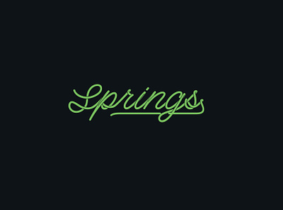 springs wordmark lettering logo calligraphy clothing handwritten icon lettering logo logo design logotype modern scripted typography vintage wordmark