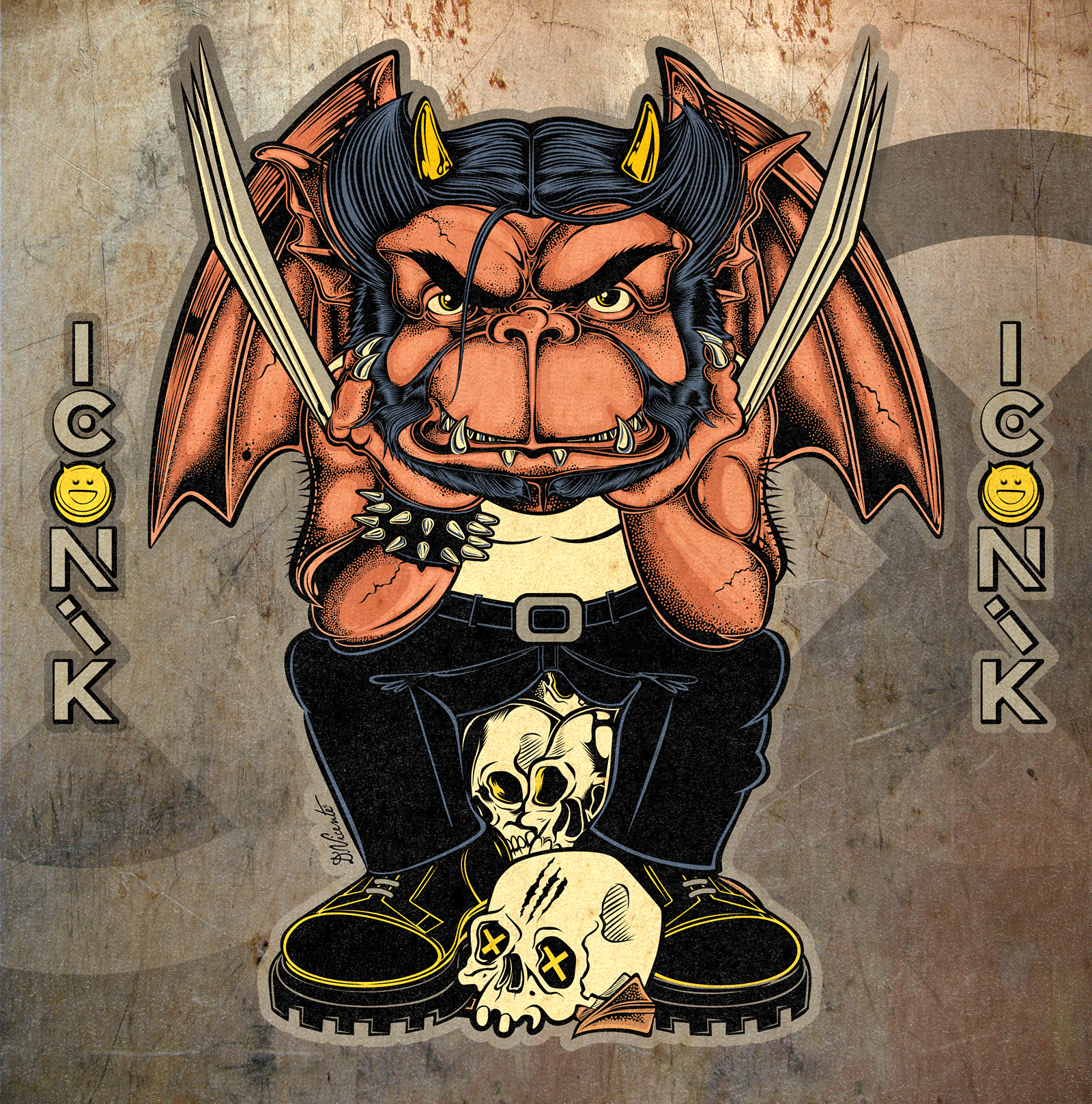 TEEN GARGOYLE #36 – WOLVERINE VIBES action illustration cartoon monster character design claws comic book art comic character comic tribute creature design cult comic tribute david vicente illustration lowbrow art marvel monster art mutant antihero pop culture retro illustration teen gargoyle wolverine x men