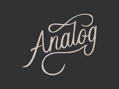 Saturday Type Club: Week 66 "Analog" analog badge badge design branding cream design iconography illustration logo script typography ui