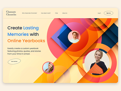 Yearbook Web Design - Landing Page figma graphic design landing page mobile online yearbook ui web design yearbook
