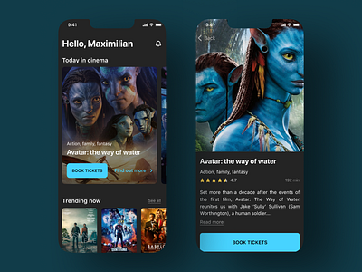 Movie theatre app app cinema design film iphone ui uidesign ux