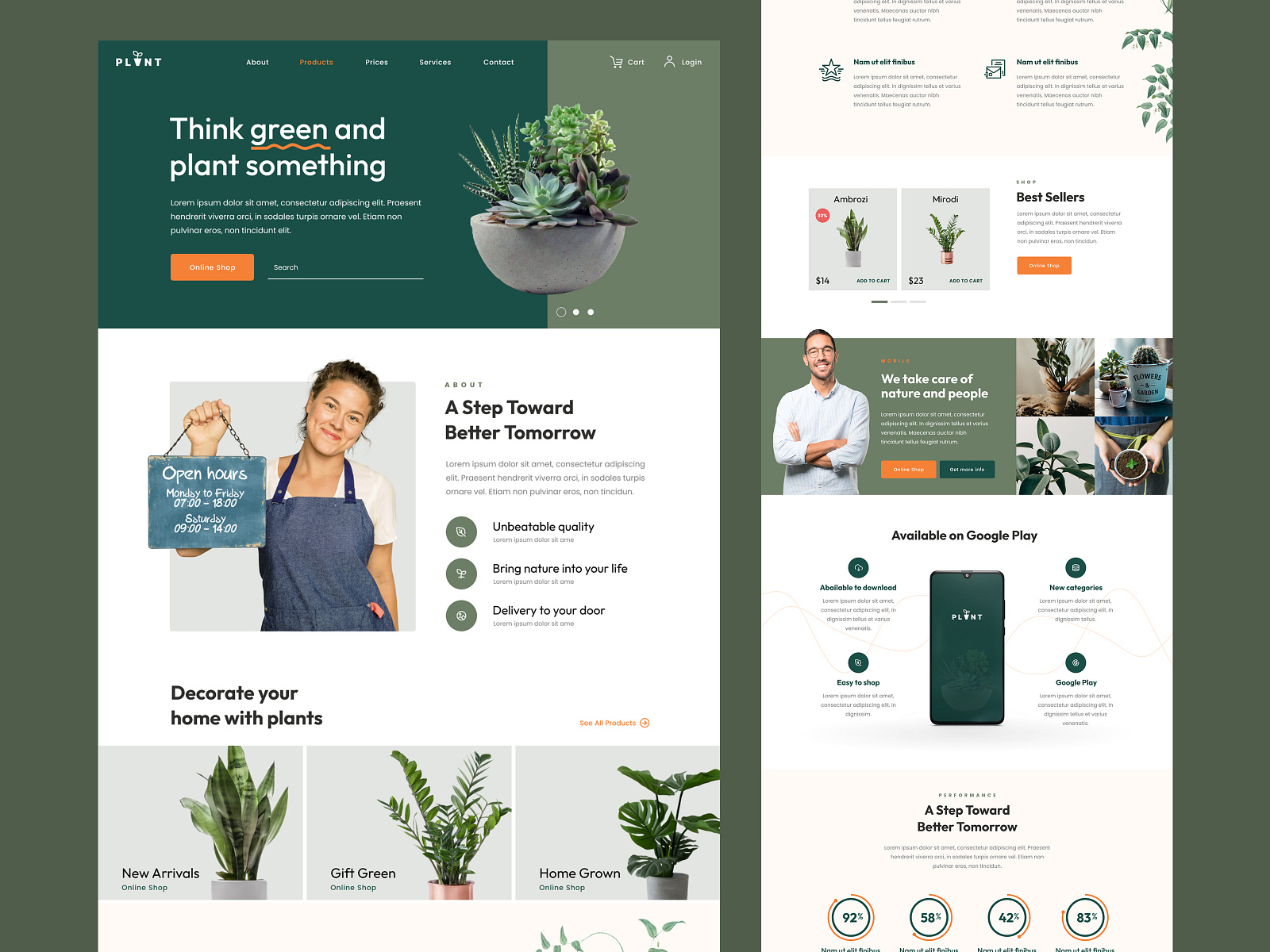 PLANT - Landing Page Design by Dorinel Nedelcu on Dribbble