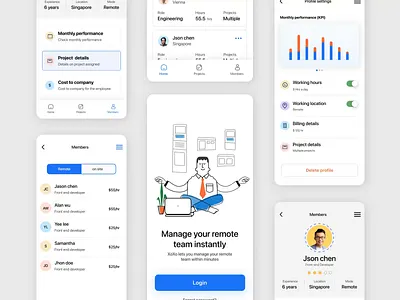 Team management concept for managers illustration management manager motion graphics remote work management team management