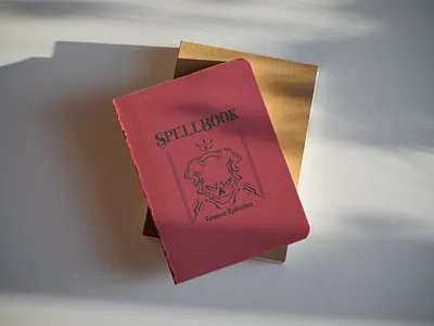 Spellbook book cover design illustration vector