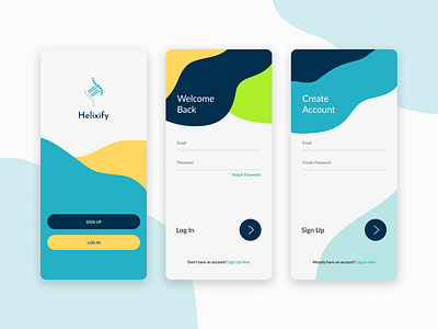 Sign In - Sign Up Screens figma graphic design log in mobile sign in sign up splash screen ui