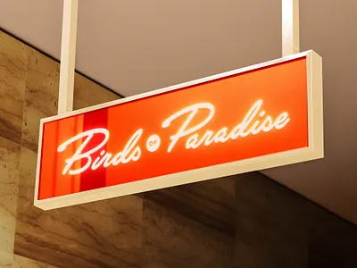 Birds of Paradise Signage branding creative agency design graphic design illustration logo logotype restaurant branding vector