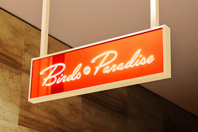 Birds of Paradise Signage branding creative agency design graphic design illustration logo logotype restaurant branding vector