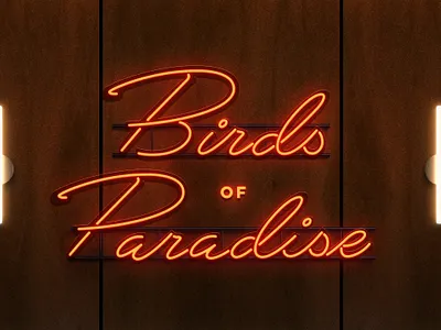 Birds of Paradise Neon Signage Design branding creative agency design graphic design illustration logo logotype restaurant branding vector