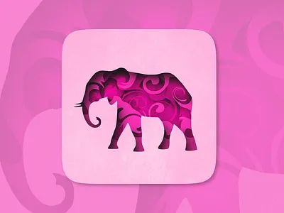 Daily UI #005 • App Icon app design appicon coloringapp daily 100 challenge daily ui dailyui dailyui 005 design illustration logo pinkelephant procreate sleepproject ui uidesign