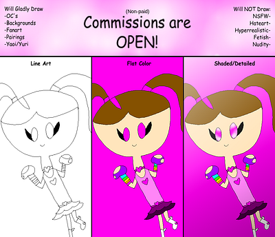 Commission Info. (Non-paid) anime treehouse commission commissions non paid commission