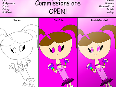 Commission Info. (Non-paid) anime treehouse commission commissions non paid commission