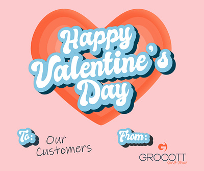 Grocott Ink & Thread: Valentine's Post 2023 design graphic design social media social post valentines day