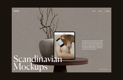 Scandinavian Device Mockups 3d beauty brand identity branding feminine graphic design ipad mockup logo logotype minimalism mockup nordic organic scandinavian ui web design website