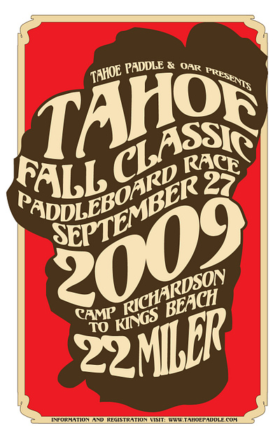 Tahoe Fall Classic Retro Poster Design design graphic design illustration poster