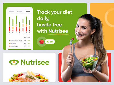 Nutrisee: Diet Tracker - Brand Identity branding calories design diet dish eat food health healthy ideal logo meal menu nutrition reminder report scan tracker ui ux