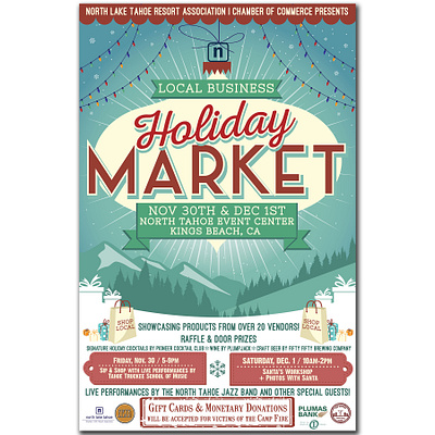 NLTRA Holiday Market Poster Design design graphic design illustration marketing poster poster design