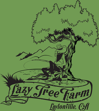 Lazy Tree Farm Illustration branding design graphic design illustration logo design poster