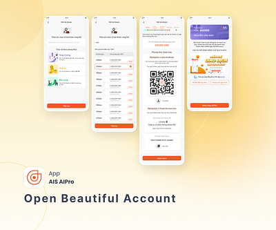 Open account AIS 2022 app branding design graphic design illustration logo typography ui ux vector