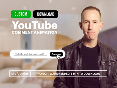 YouTube Comment Video Animation Maker with Green Screen animation branding channel comment comment button animation custom design download free gif logo maker overlay ui youtube