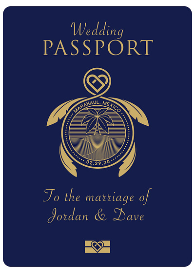 Wedding Passport & Logo Design branding design graphic design illustration logo logo design poster vector