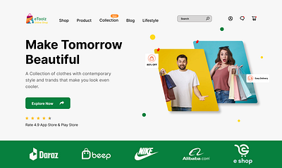 E-Commerce Website Design branding graphic design ui