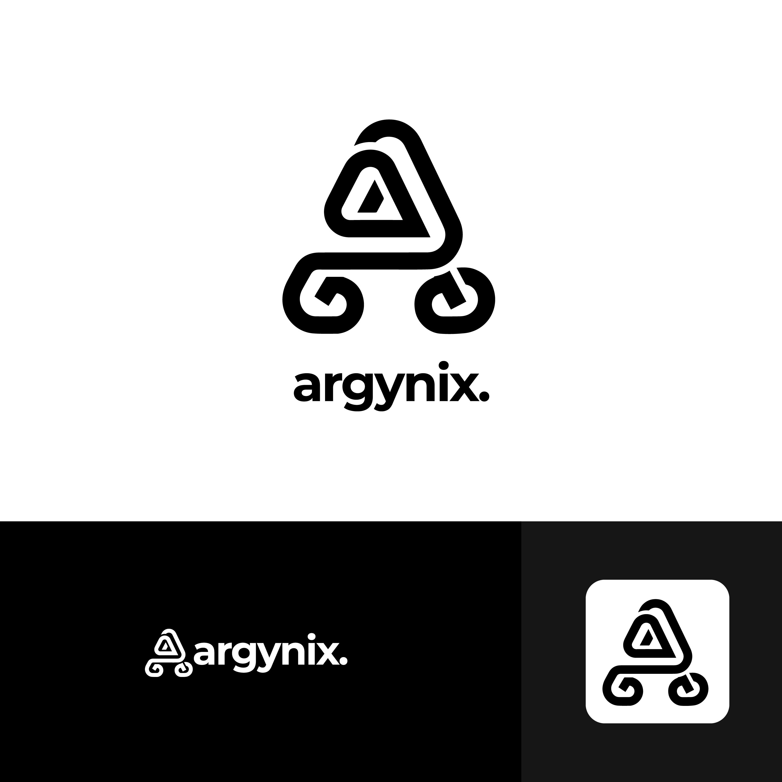 Logo & Visual Identity for argynix. app icon black and white brand identity geometric mark letter a logo logo design minimalist logo modern logo monogram monoline logo smartwatch interface tech branding typography visual identity