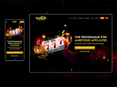 Casino Affiliate Website Design branding logo website design