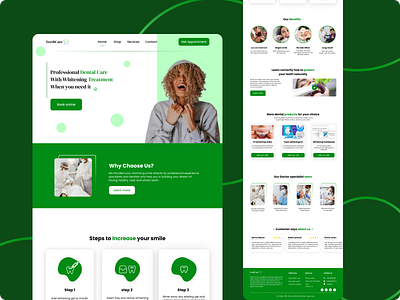 Teeth care Website landing page| Dental website ui design. app design apps branding clients clinic website dark theme website dashboard dentists design developer doctor website figma mobileapss project teeth care ui design website website design website landing page websiteui