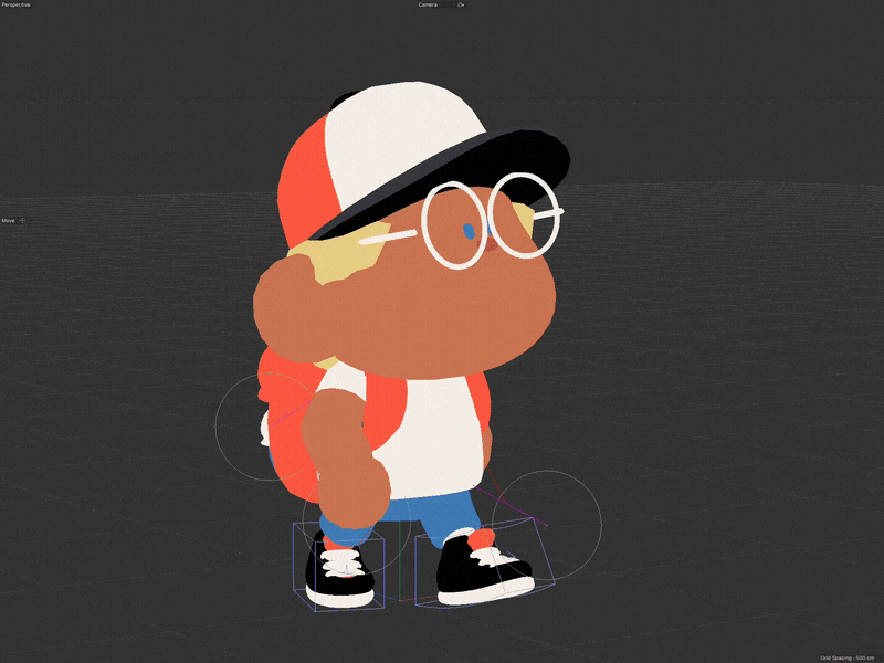 Low Poly Character 4d animation c4d character cinema cycle walk