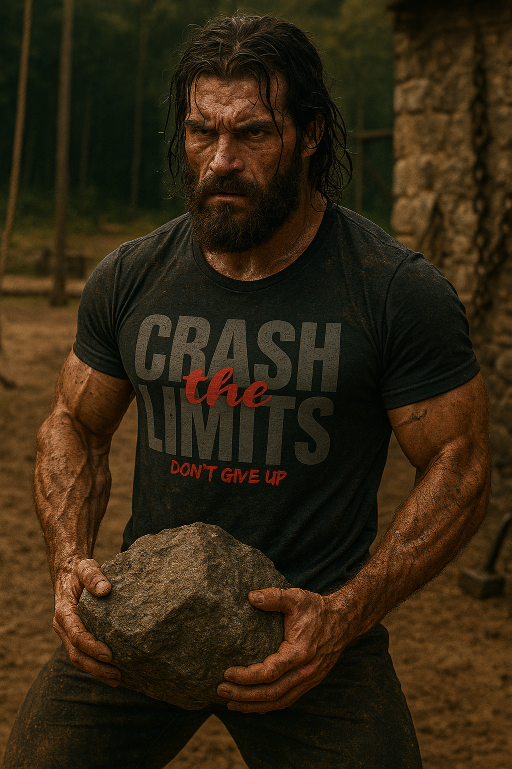 Crush the Limits - Warrior Mindset T-Shirt apparel branding apparel design clothing brand creative artwork custom tshirt fashion design graphic design graphic designer graphic tee merch design merchandise design premium apparel print on demand retro tshirt screen print design streetwear design tshirt design typography design vector illustration vintage tshirt