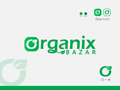 Organic ecommerce company logo design app branding delivery logo ecommerce food graphic design health leaf logo logodesign natural oletter organic organix shop