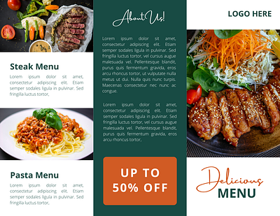 Brochure Design for Food Business brochures custom designing digital flyers fonts food food menu graphic design illustration popular styling typography