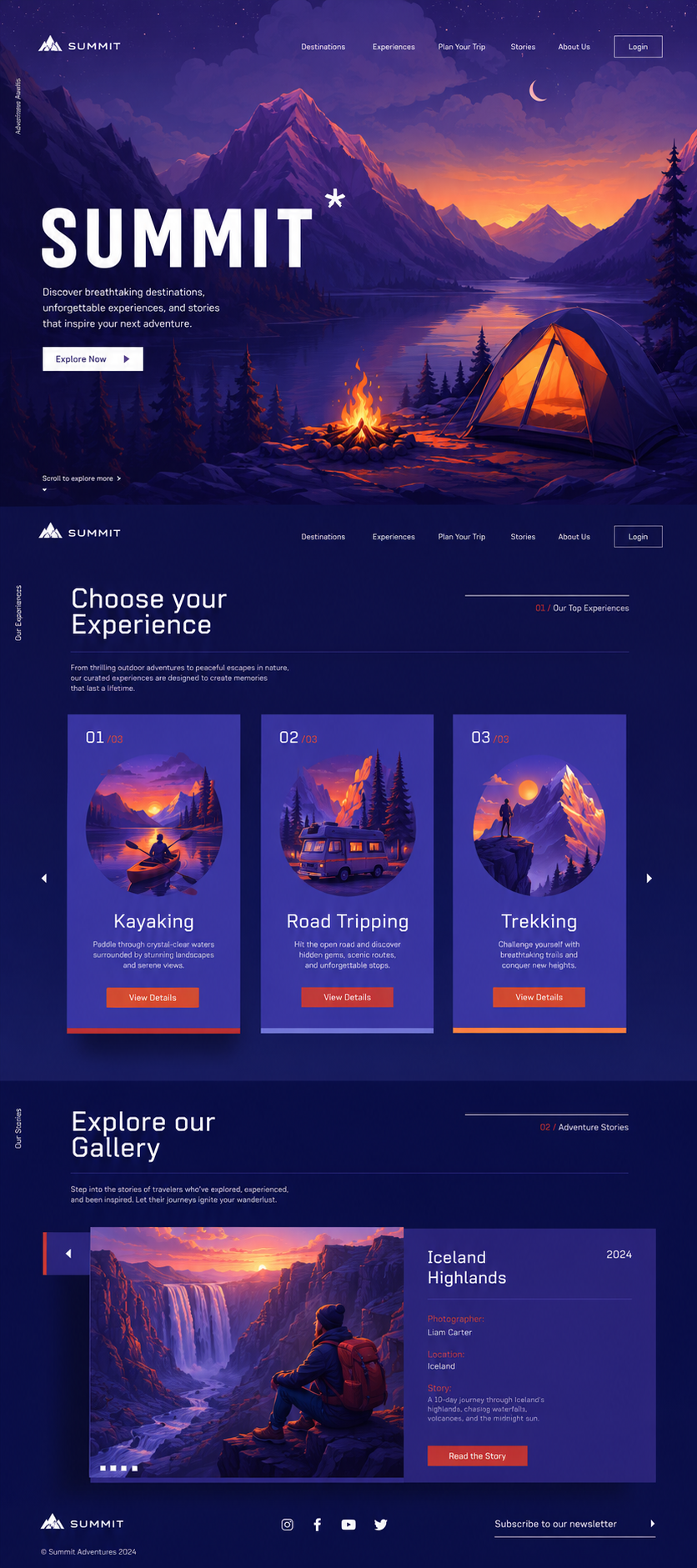 Summit Landing Page Clickfunnel branding design ernesto magnayi graphic design landing page ux