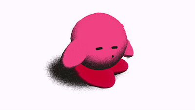 Kirby Eats You animated gif animation character gaming illustration kirby mograph motion graphic nintendo pink video game
