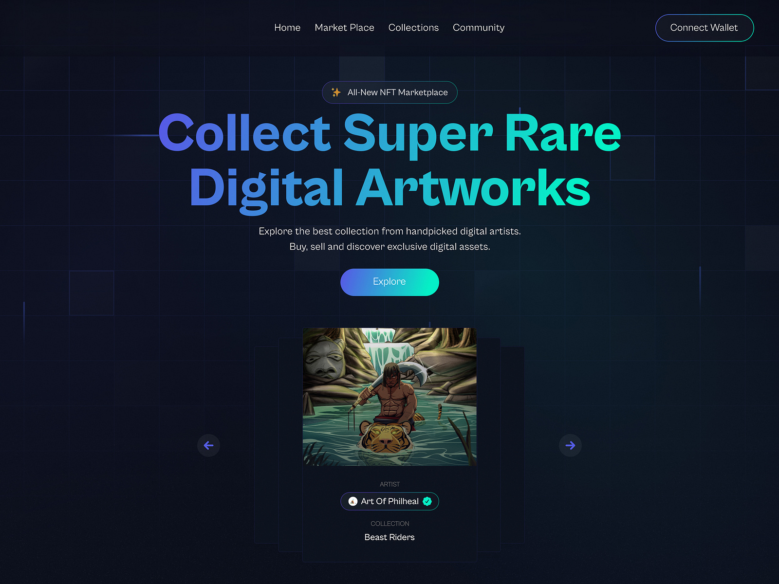 NFT Landing Page Exploration by Olusoga Eniola on Dribbble