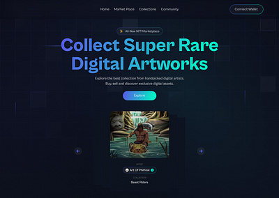 NFT Landing Page Exploration figma landing page nft product design ui ux