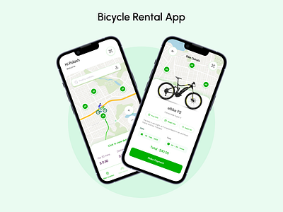 Bike Sharing App UI app design bicycle bike rent bike rental bike rental ui ux bike sharing ebike ui