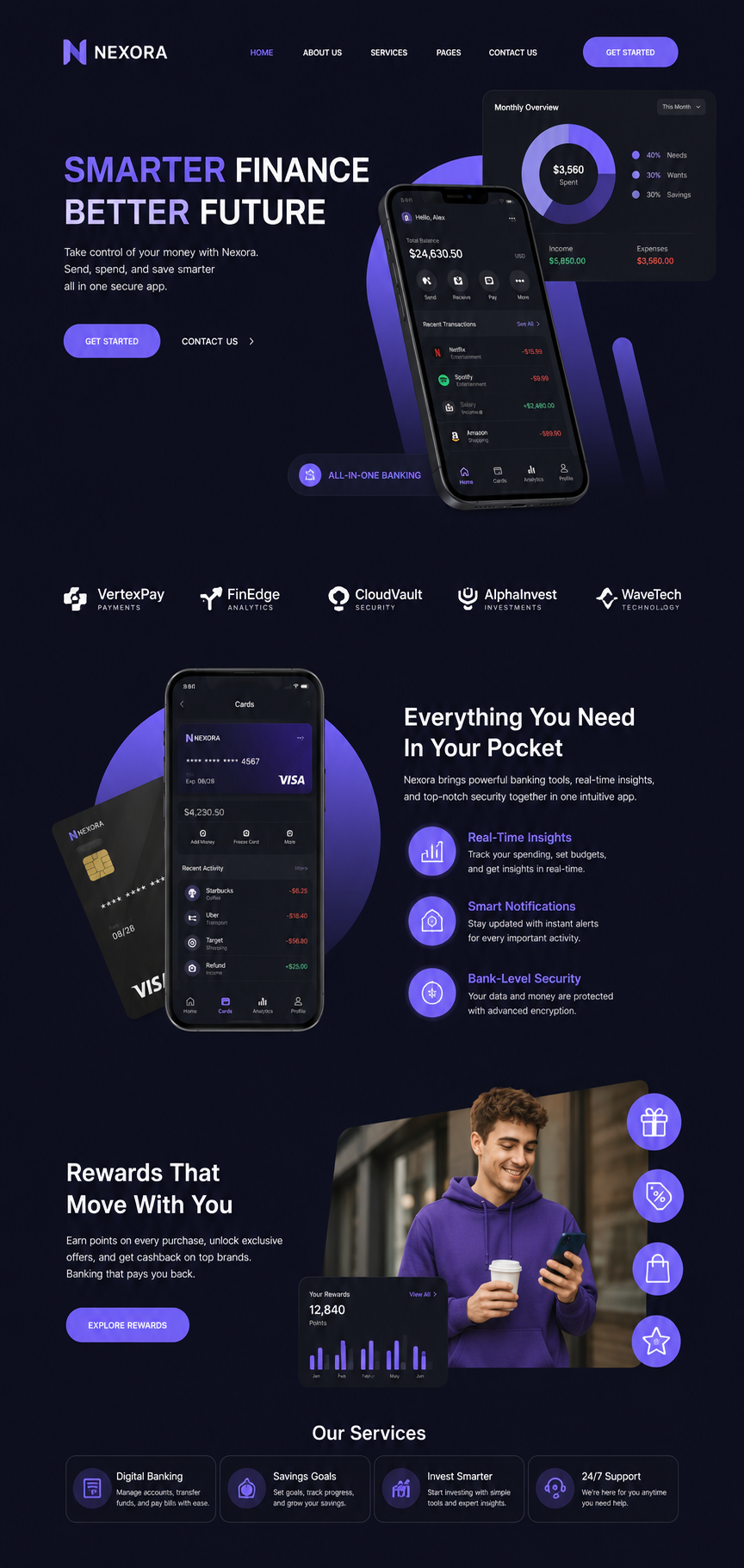 Nexora Landing Page Clickfunnel branding design ernesto magnayi graphic design landing page typography ux