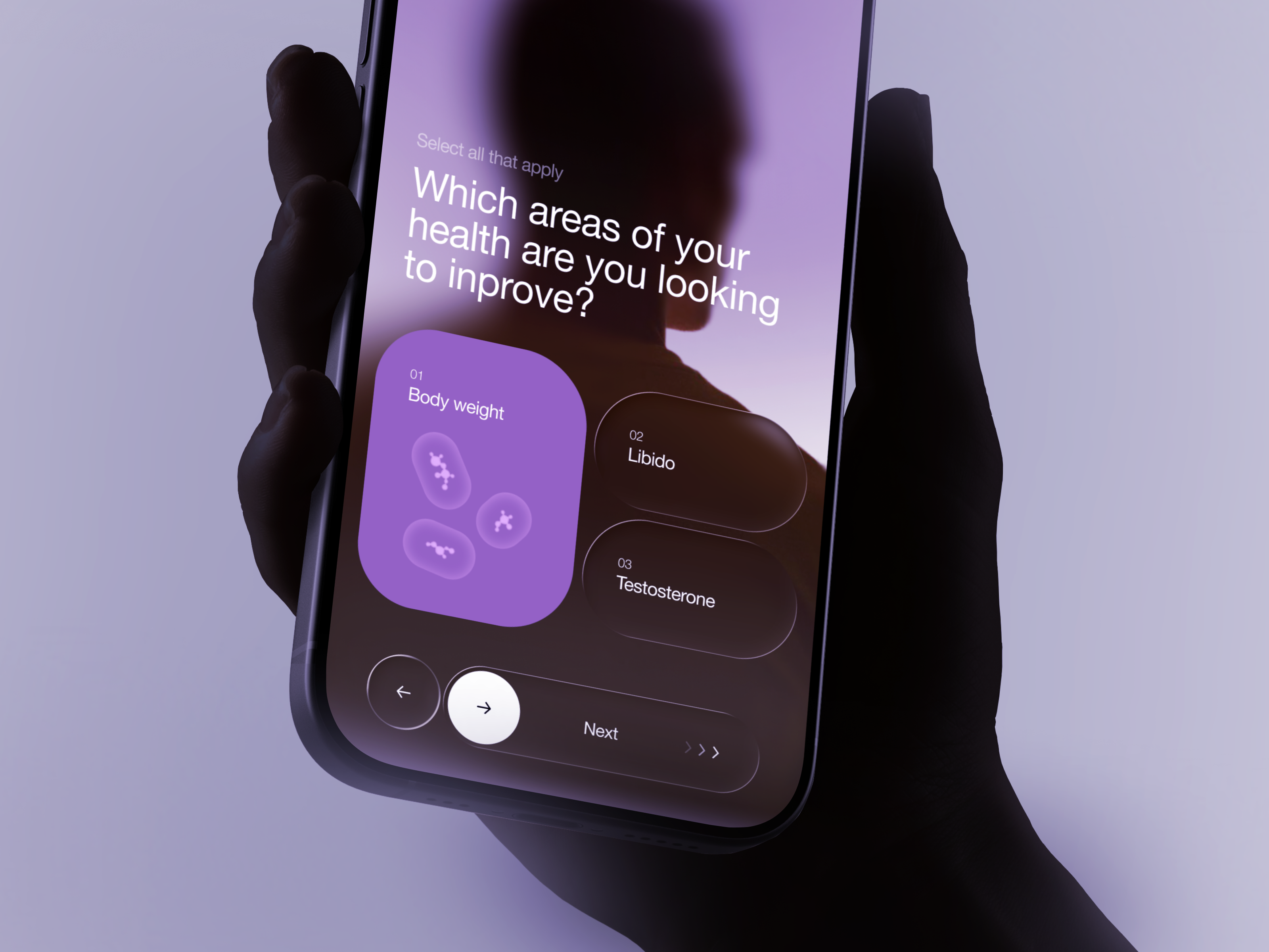 Hims UI — Healthcare Mobile App UX ai app app design b2b business crm dashboard design health healthcare illustration interface mobile product product design saas software ui ux wellness