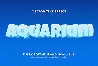 Aquarium 3D Text Effect Design 3d 3d text effect aquarium branding graphic design mockup text effect