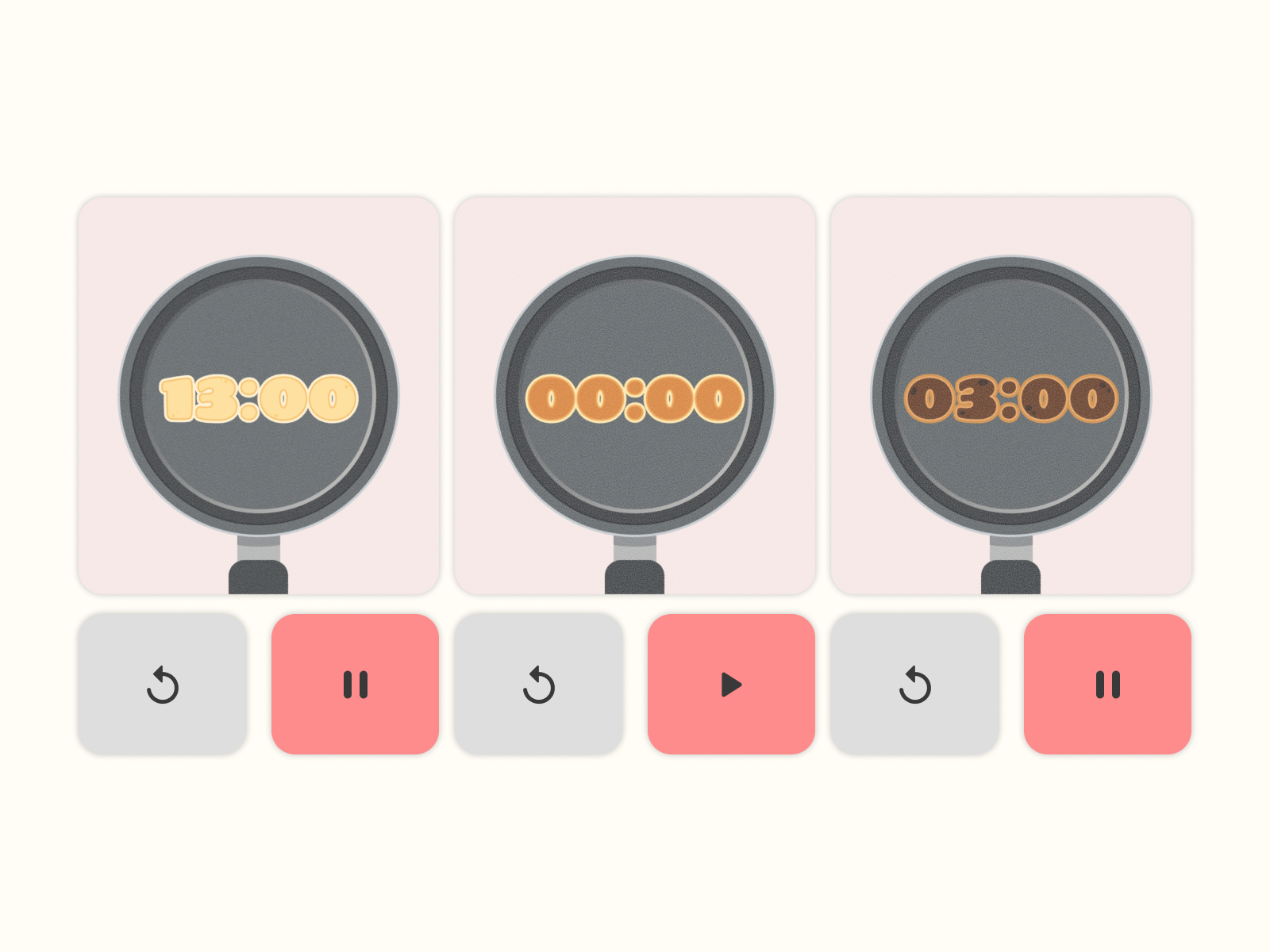 Daily UI - Challenge #014 - Countdown Timer cook cooking dailyui design mobile pancake ui
