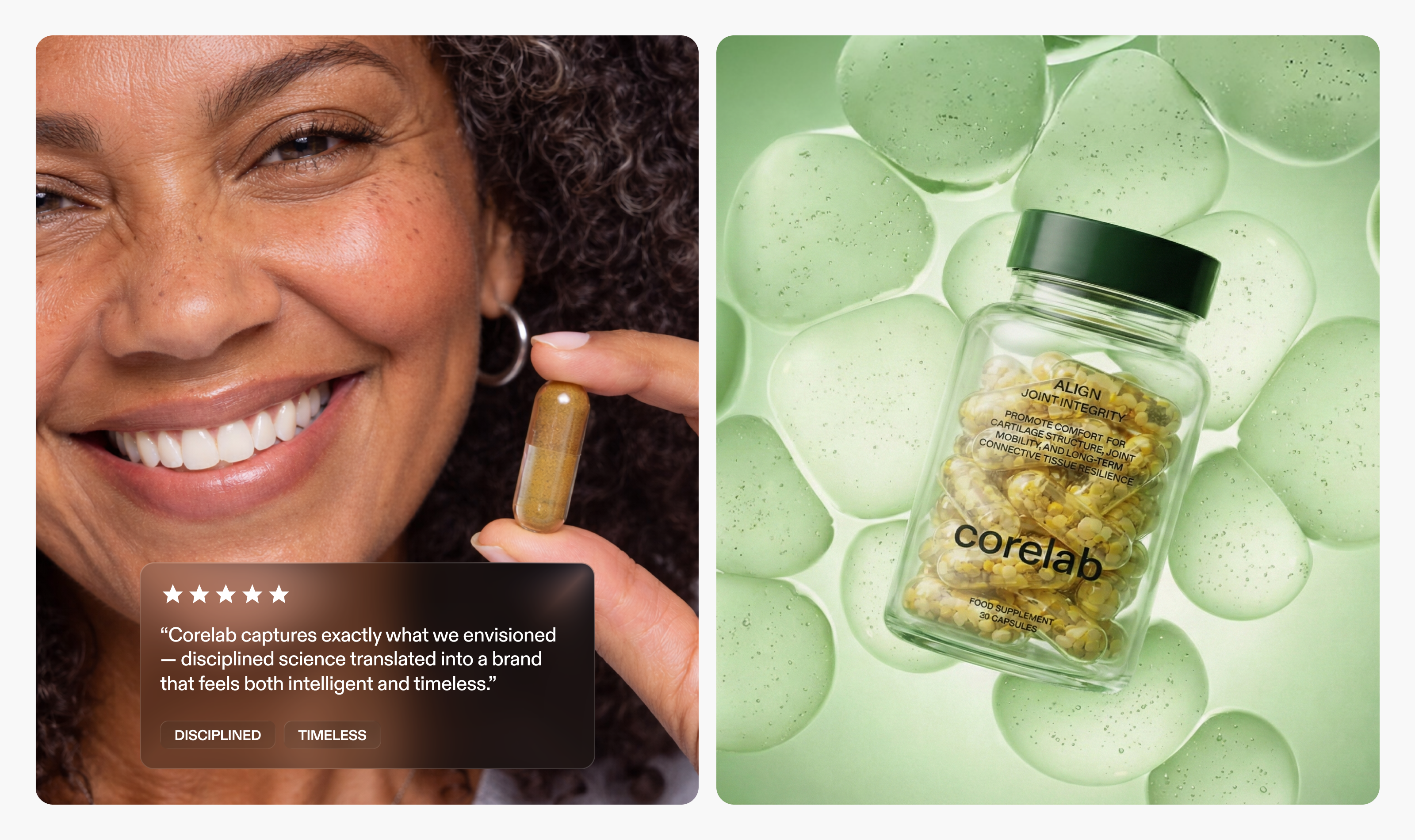 Corelab | Supplement Brand - Website Design & Visual Identity brand branding ecommerce health landing page logo packaging pill shop site supplement supplement brand supplement ecommerce supplement website tablet ui web web design website wellness