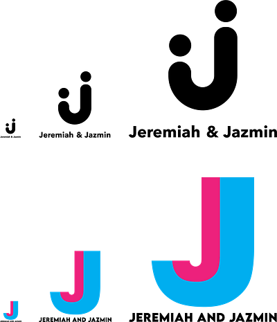 Jeremiah & Jazmin Logo Assignment branding design graphic design logo typography