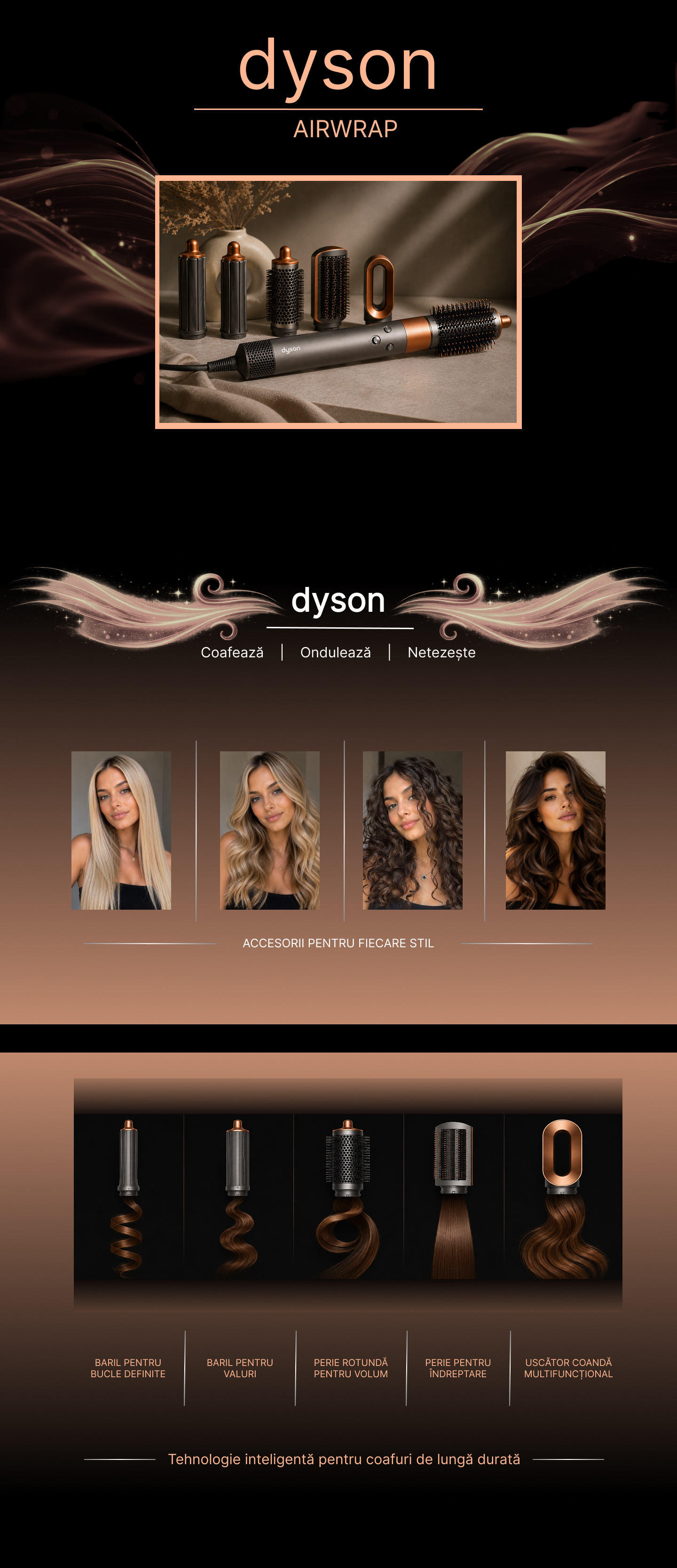 Dyson Airwrap Design figma homepage ui ui ux web design
